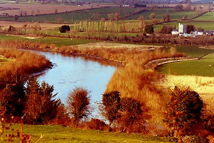 1134.  Tybroughney Castle and River Suir from Brownswood