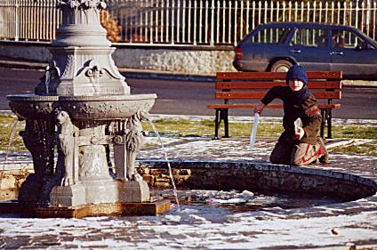 1200.  Fountain thawing out